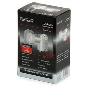 Konwerter satelitarny QUAD Opticum/Orton LQP-04H Premium 0.1dB 