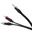 Kabel 3.5 wtyk stereo - 2RCA audio 1.8m Cabletech Basic Edition