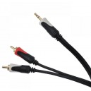 Kabel 3.5 wtyk stereo - 2RCA audio 5.0m Cabletech Basic Edition